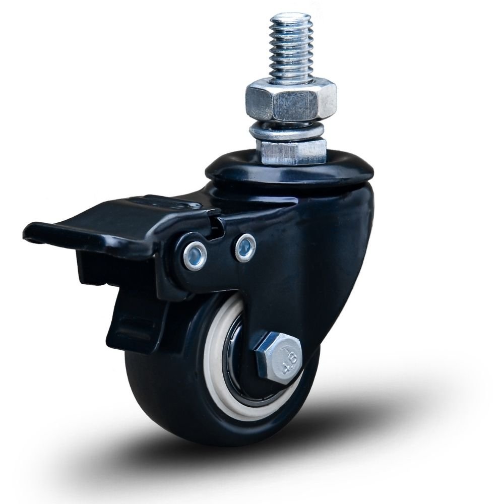 Roda Rodinha Giratória Pino Rosca com Freio PVC 40mm até 40kg | Martins ...