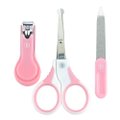 Kit Cuidados Com Bebê 3 Peças: Tesoura, Cortador E Lixa De Unha Feminino Pimpolho Caixa Com 12 Unidades