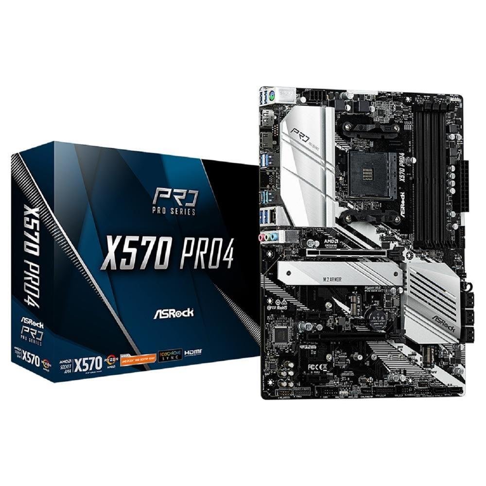 Placa Mãe Asrock X570 PRO4, AMD AM4, ATX, DDR4