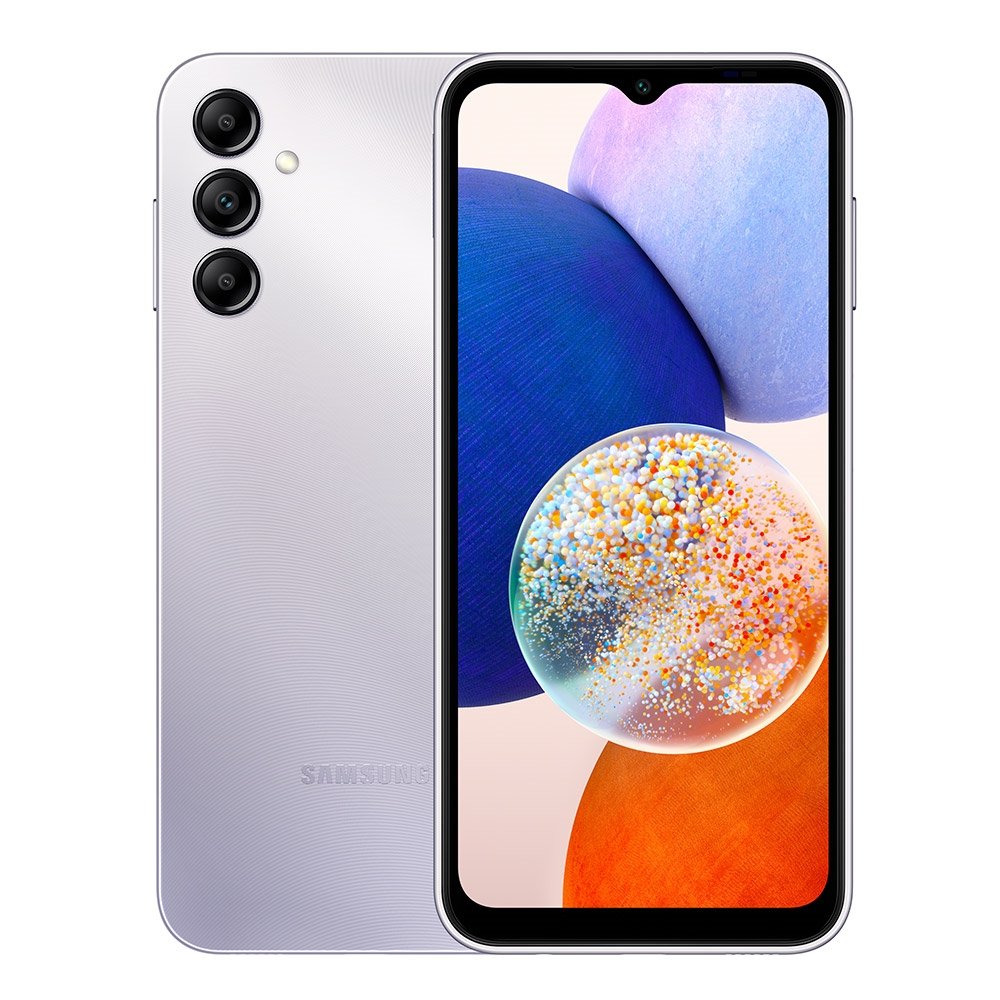 Smartphone Samsung Galaxy A14, Prata, Tela 6.6", 5G+WiFi, Câm.Traseira Tripla, Câm.Frontal 13MP, 4GB RAM, 64GB
