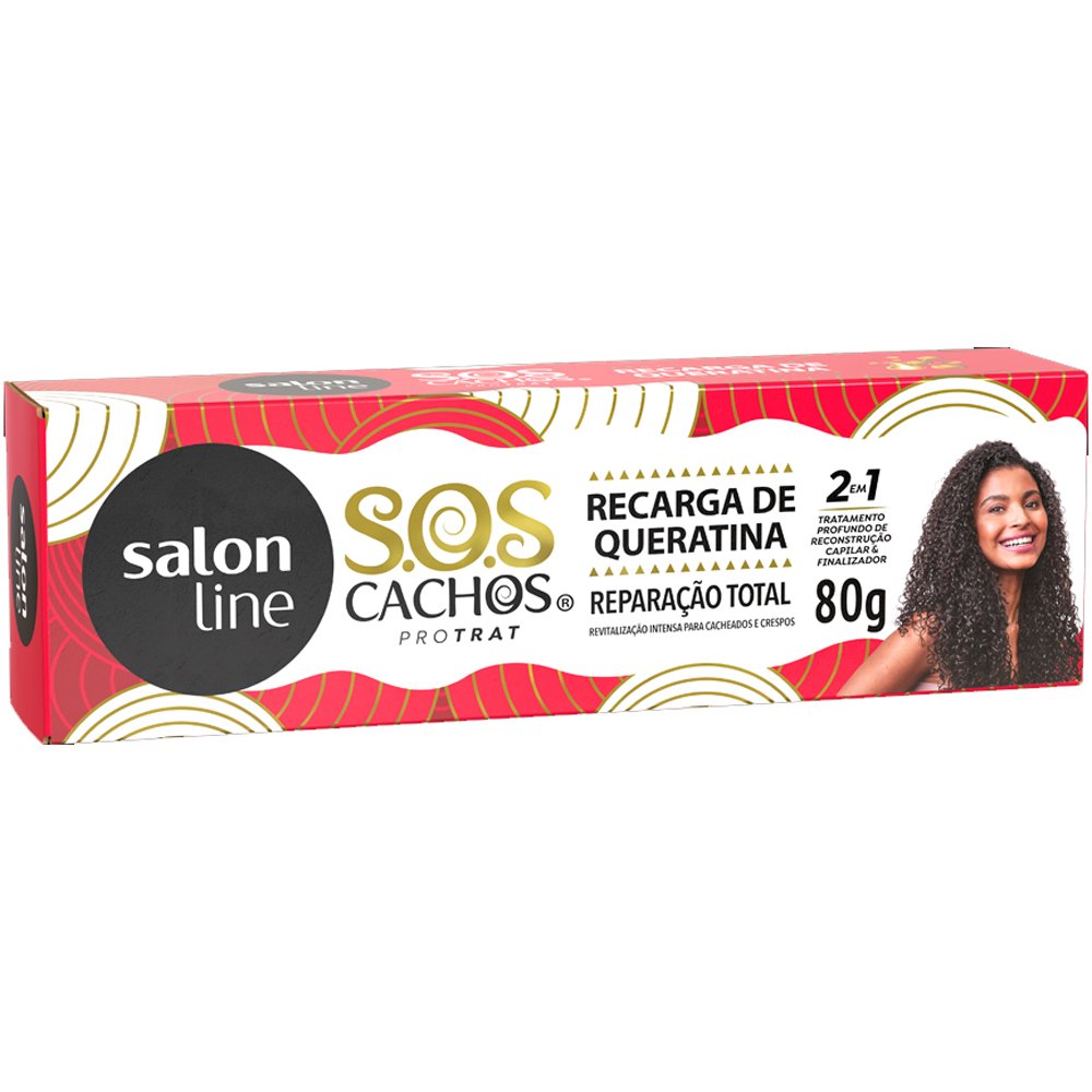 Recarga de Queratina Salon Line Sos Cachos Reparacao Total 80g