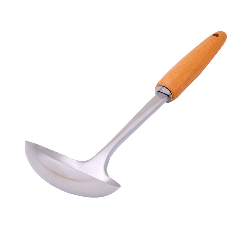 Concha de Inox e Cabo em Madeira 30.5cm Acácia Mimo Style