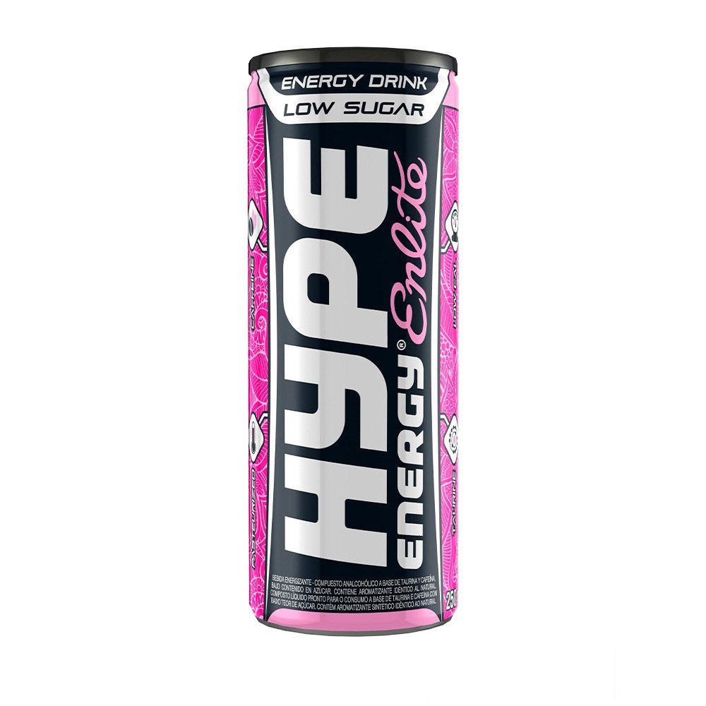 Energético Hype Enlite Calorias Reduzidas 250ml Kit com 6 Latas