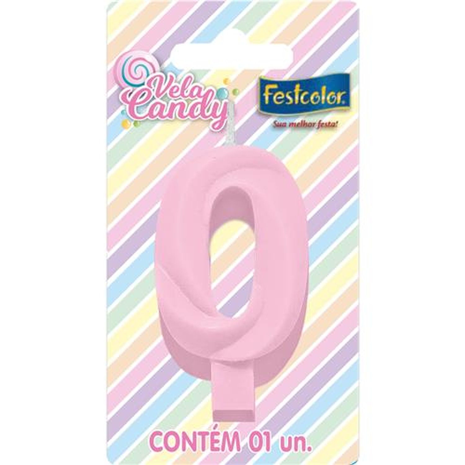 Vela Candy Rosa N 0