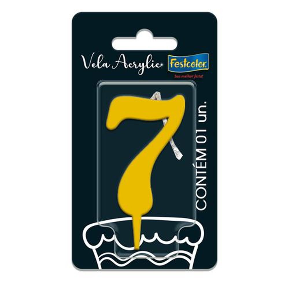 Vela Acrylic Dourada Fosca N 7