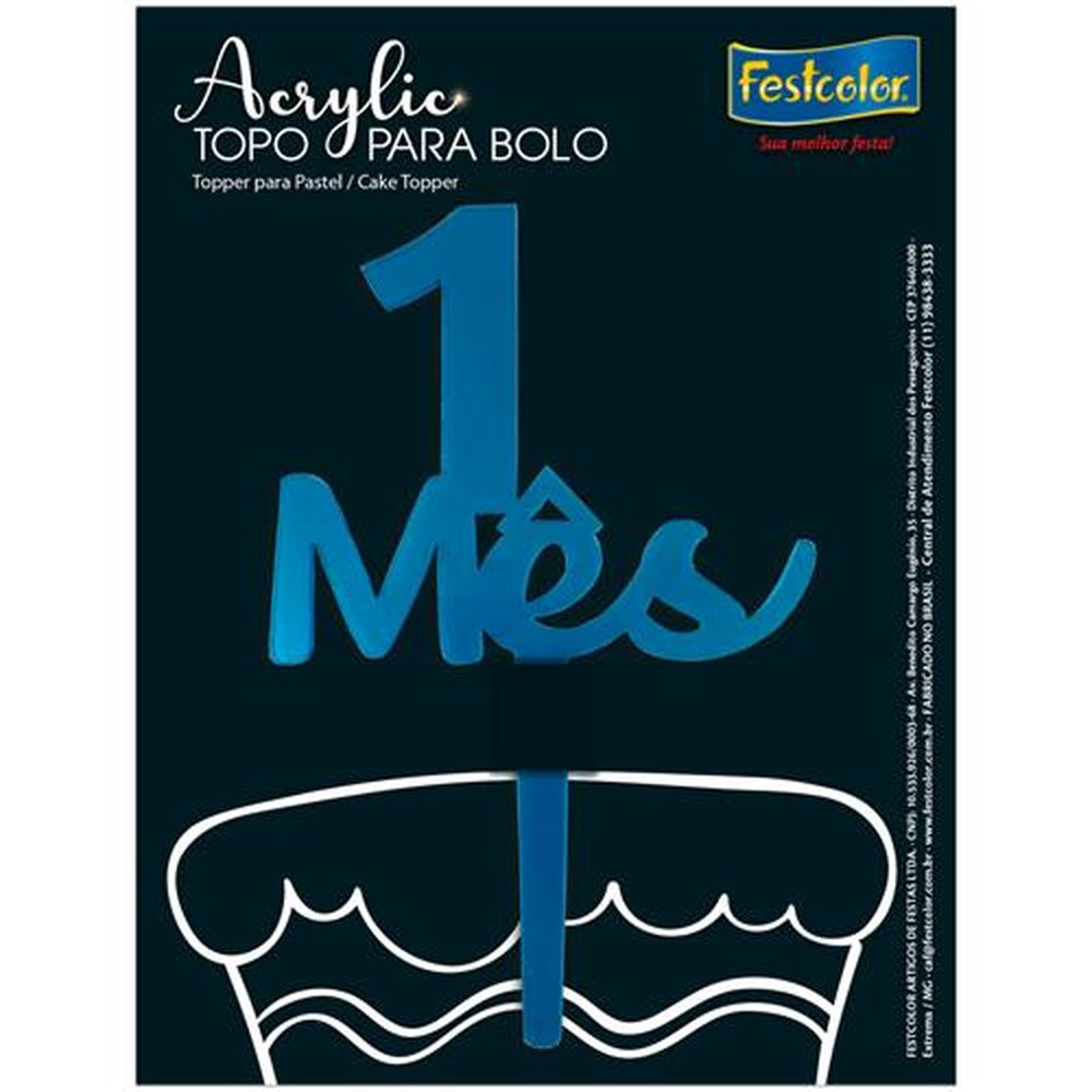 Topo Acrylic 1 Mes Azul Fosco