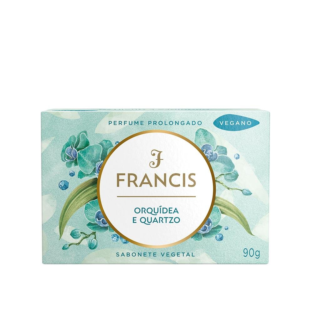 Sabonete Francis Luxo Azul (Orquídea e Quartzo) 90g - Embalagem com 12 Unidades