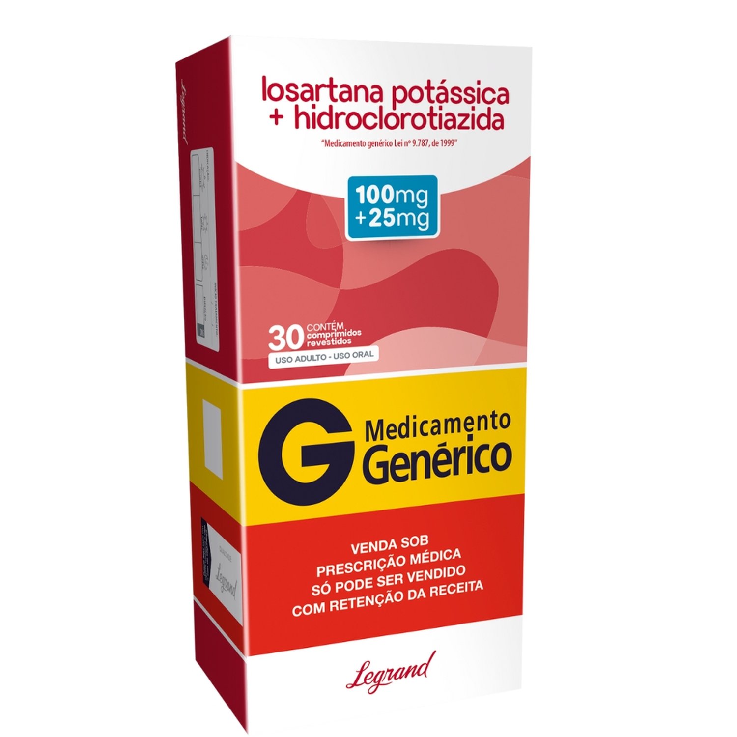 Losartana + Hidroclorotiazida 100/25Mg 30Cpr