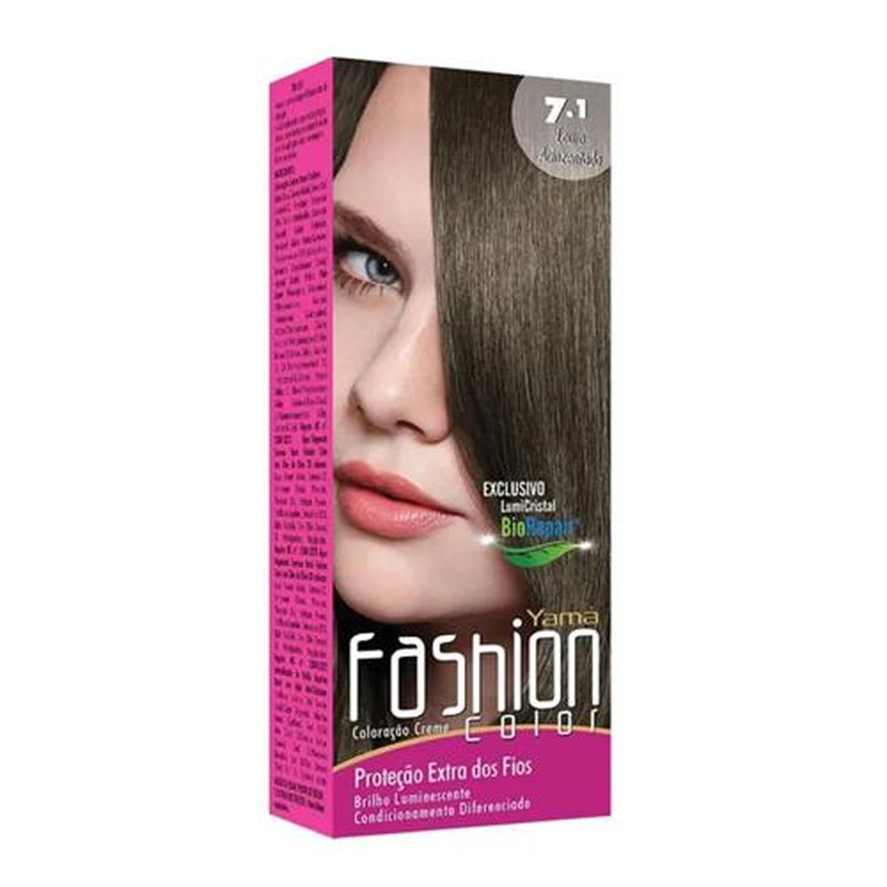 Coloração Yamá Fashion Color 7.1 Louro Médio Acinzentado