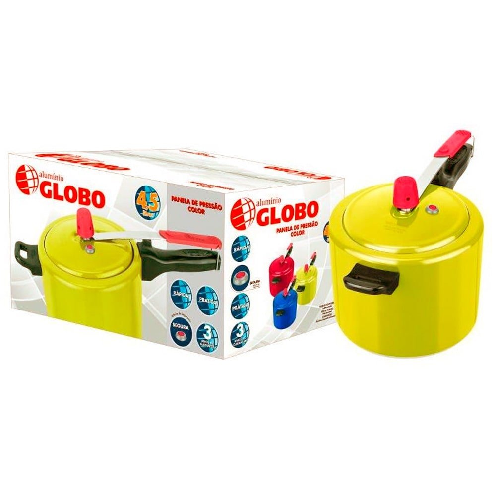 Panela de Pressão Globo Amarelo 4,5 Litros