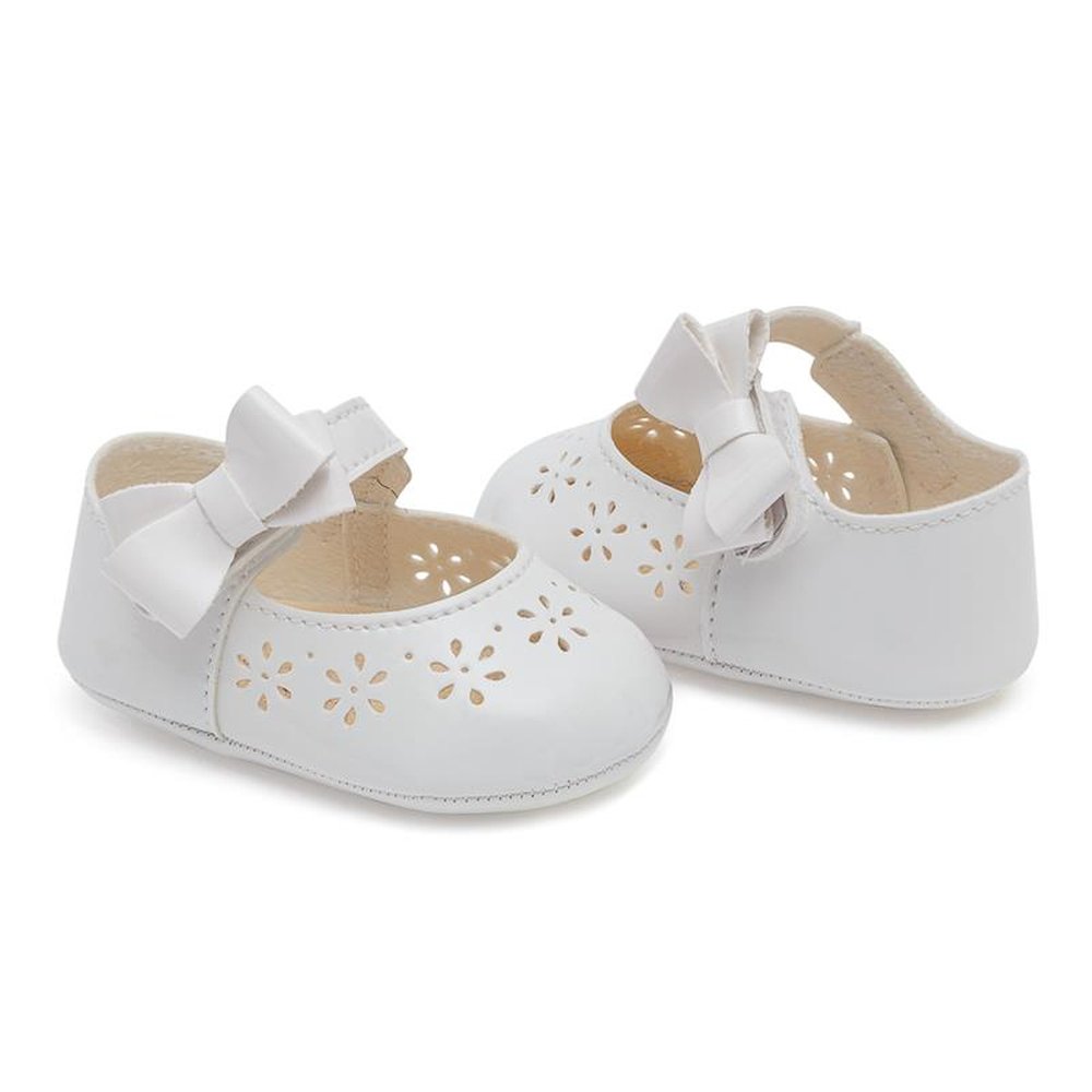 Kit Sapato Infantil Pimpolho Branco Com Laço Grade 6 Pares - Numeração 01 A 04