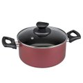 Caçarola Longa Vida Antiaderente Cereja 16cm Tampa Vidro (1,5 L)