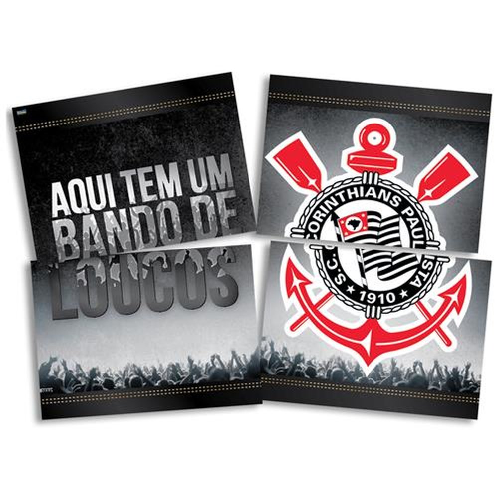 Painel 4 Laminas Corinthians