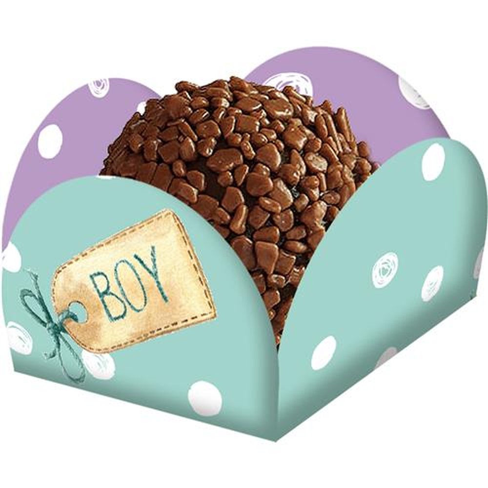 Porta Forminha Cha Revelacao - Embalagem com 40 unidades.