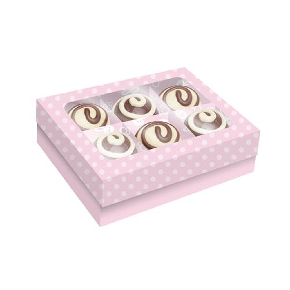 Caixa 6 Bombons Petit Poa Rosa