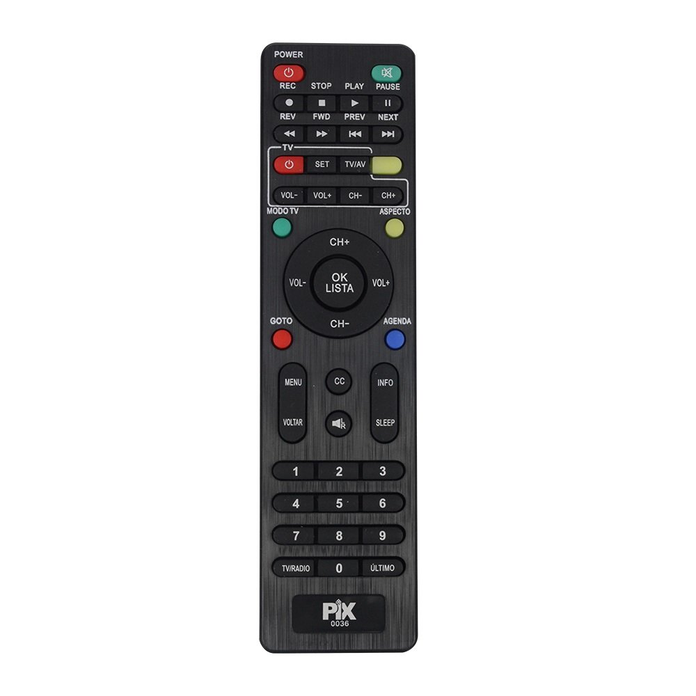 Controle Remoto para Receptor - Century Mídia Box HDTV-B3 - Marca PIX