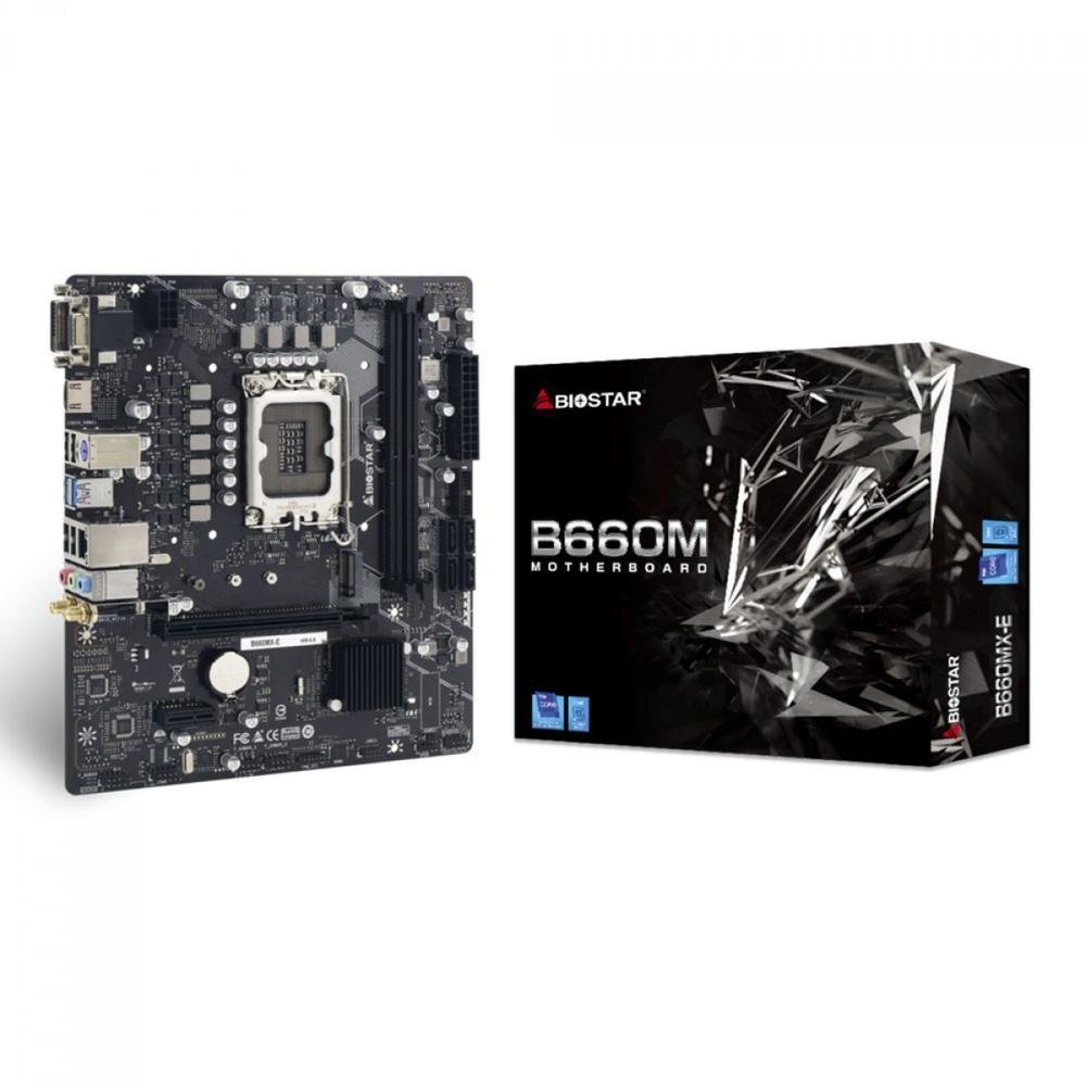 Placa Mãe Biostar B660mx-E, Chipset B660, Intel Lga 1700, Matx, Ddr4