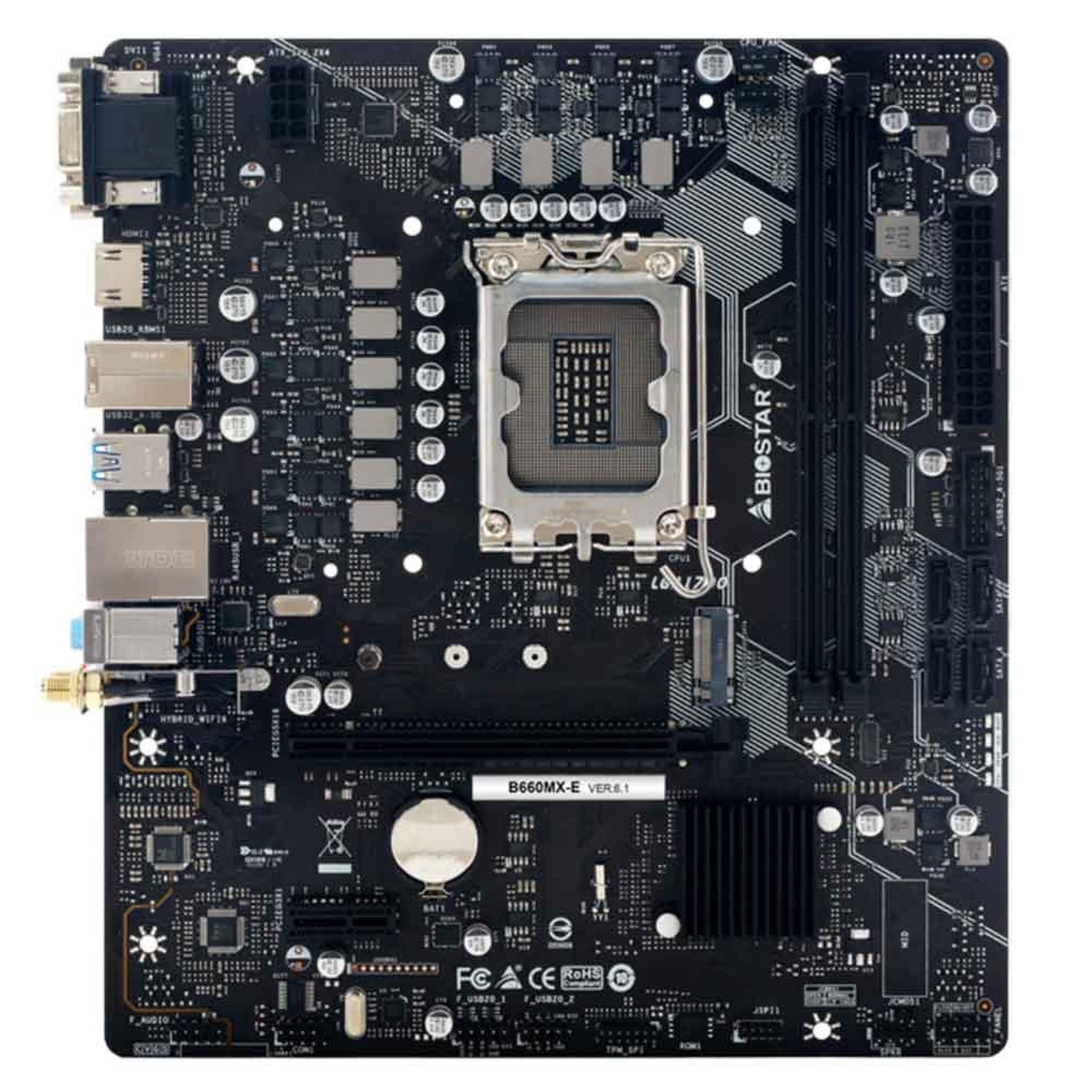 Placa-Mãe Biostar B660mx-E Lga 1700 M.2 Ddr4 Hdmi