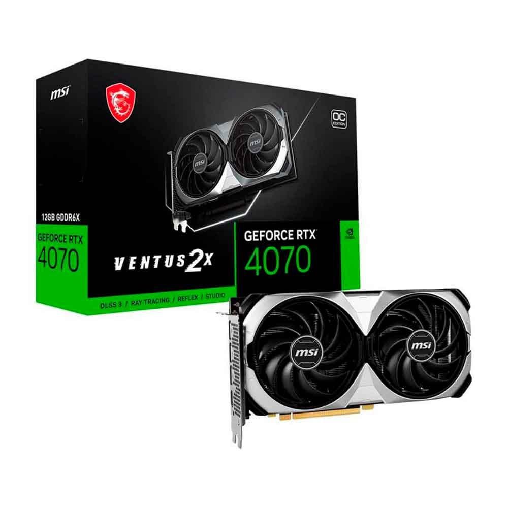 Placa de Video MSI GeForce RTX 4070 Ventus 2X OC 12GB GDDR6X