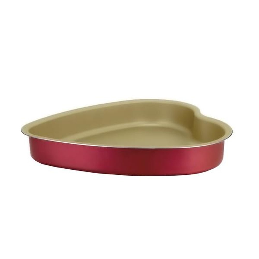 Forma Coração Antiaderente Cereja/Creme Media (2 L)