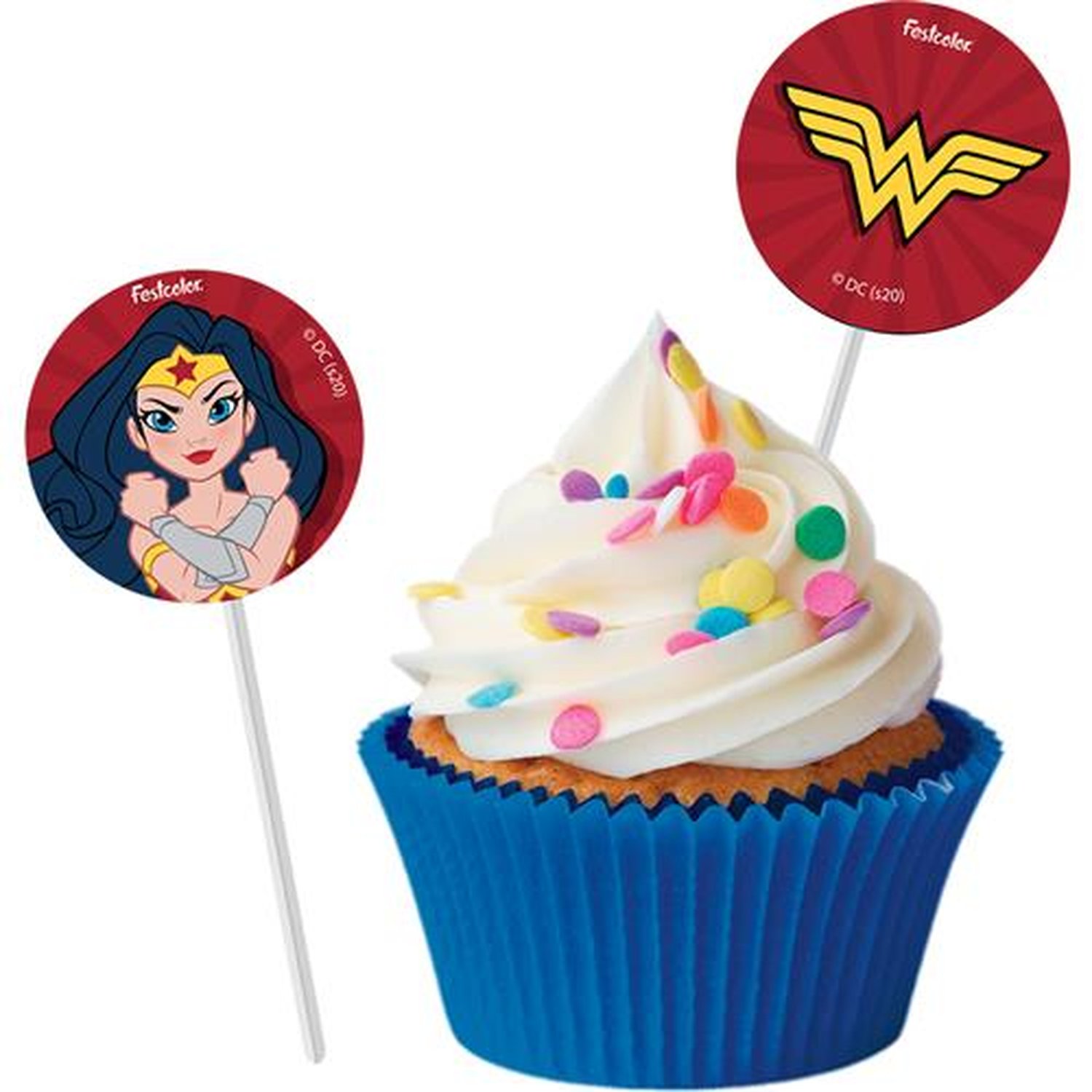 Bandeirinha Para Docinhos Mulher Maravilha Kids