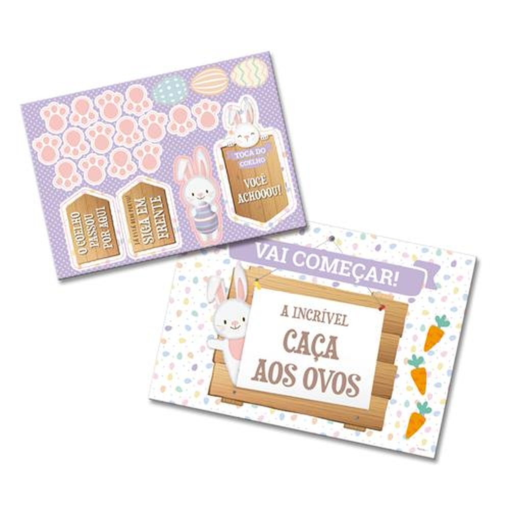 Kit Decorativo Caca Aos Ovos