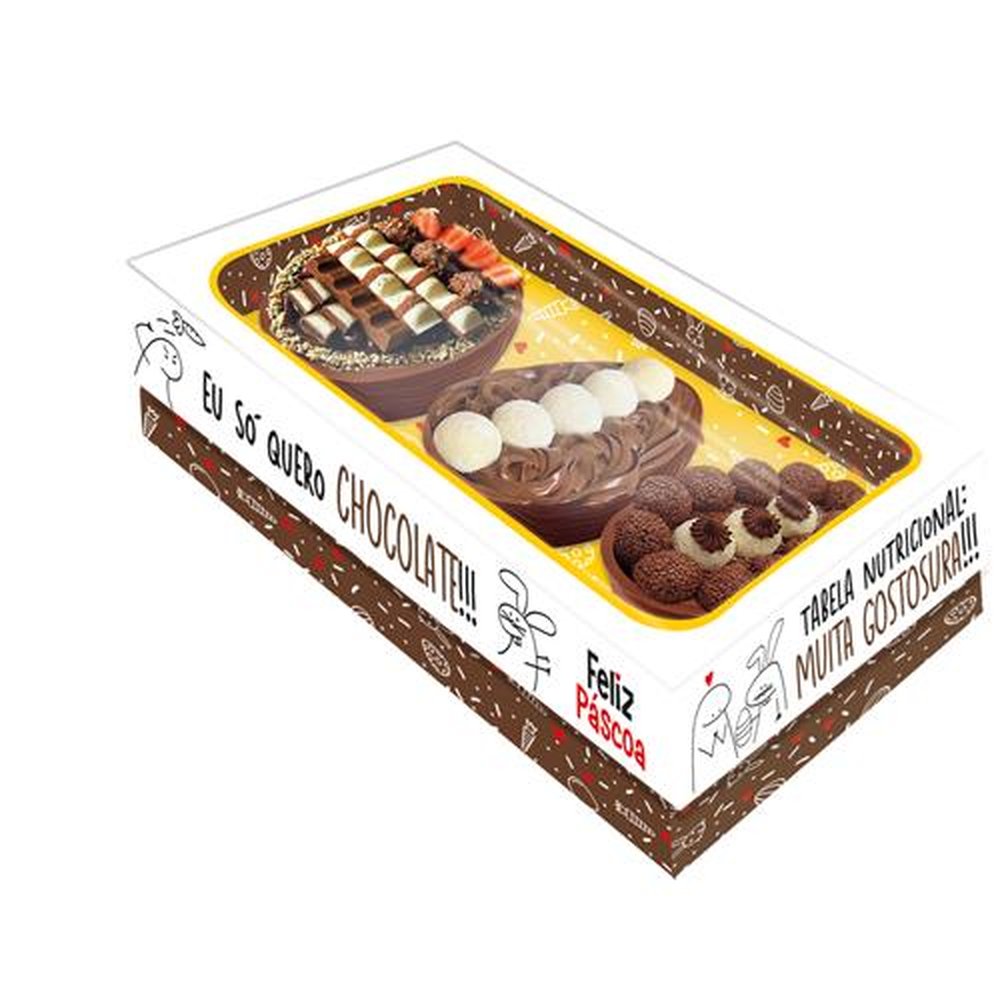 Caixa 3 Ovos 3 Em 1 Tampa Com Visor Pascoa Flork