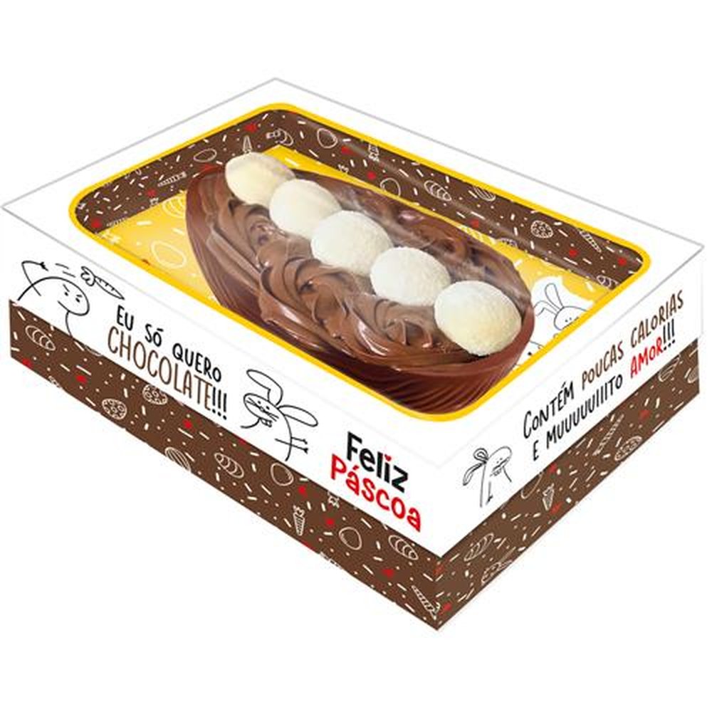 Caixa Ovo 3 Em 1 Tampa Com Visor M Pascoa Flork