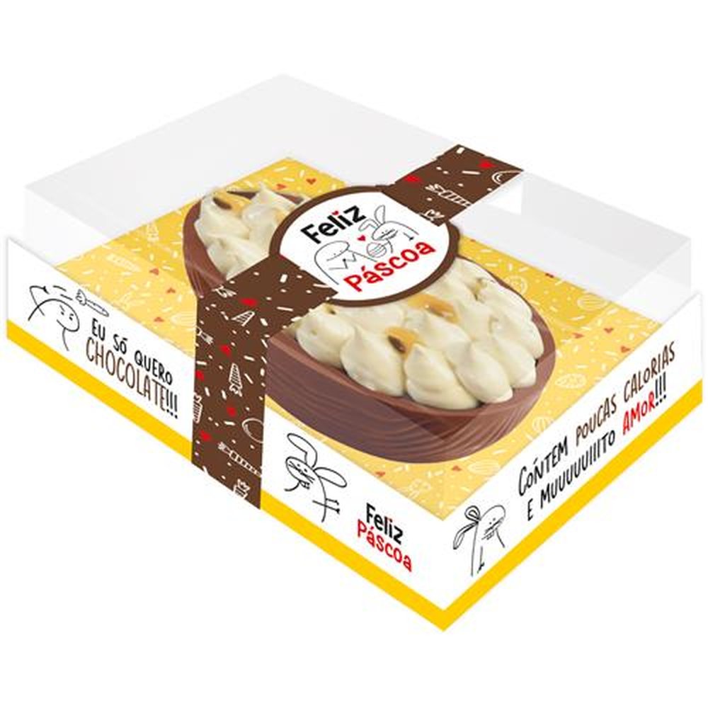 Caixa Ovo 3 Em 1 Tampa Transparente P Pascoa Flork