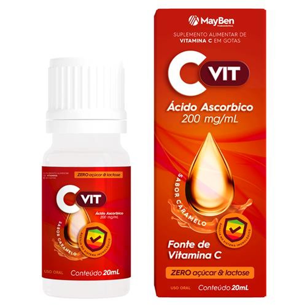 Cvit Vitamina com Gotas Sabor Caramelo 20 Ml Mayben