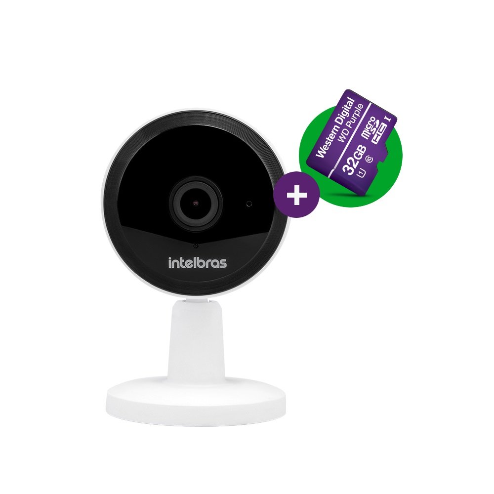 Camera De Segurança Wi-Fi Hd Im1 Com Micro Sd 32gb - 4590008, Intelbras