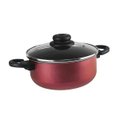 Caçarola Econômica Antiaderente Cereja 20cm Tampa Vidro (2,2 L)