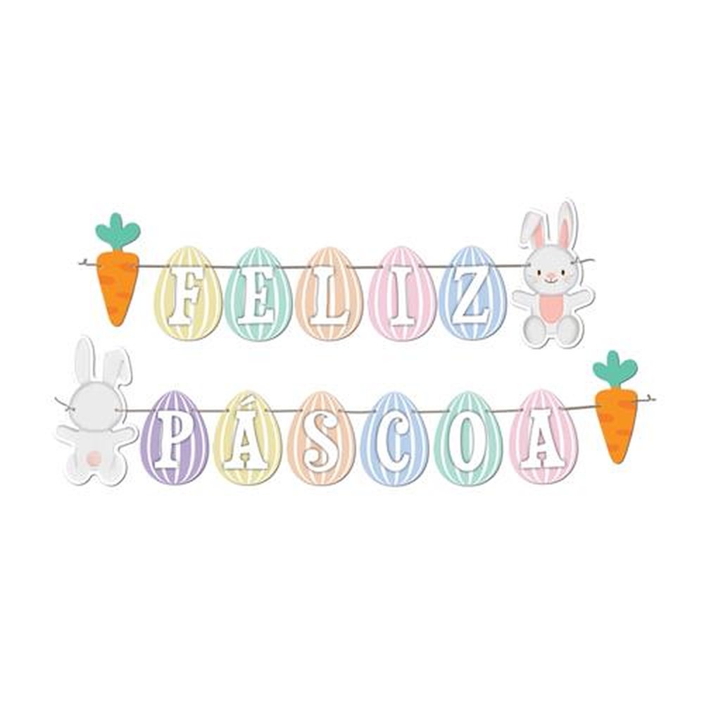 Faixa Decorativa Feliz Pascoa