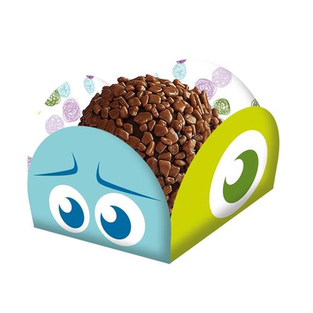 Porta Forminha Monstros Sa - Embalagem com 40 unidades.