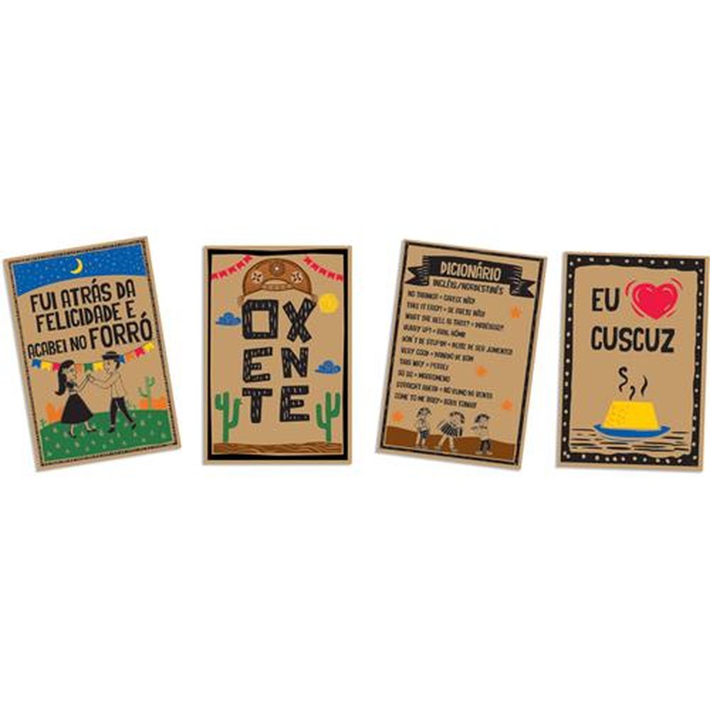 Quadros Decorativos Festa Junina Sertao