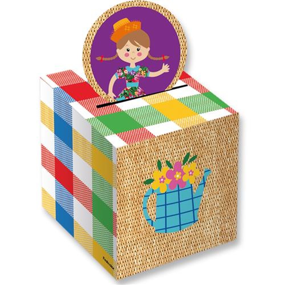 Caixa Pop Up Menina Festa Junina Divertida