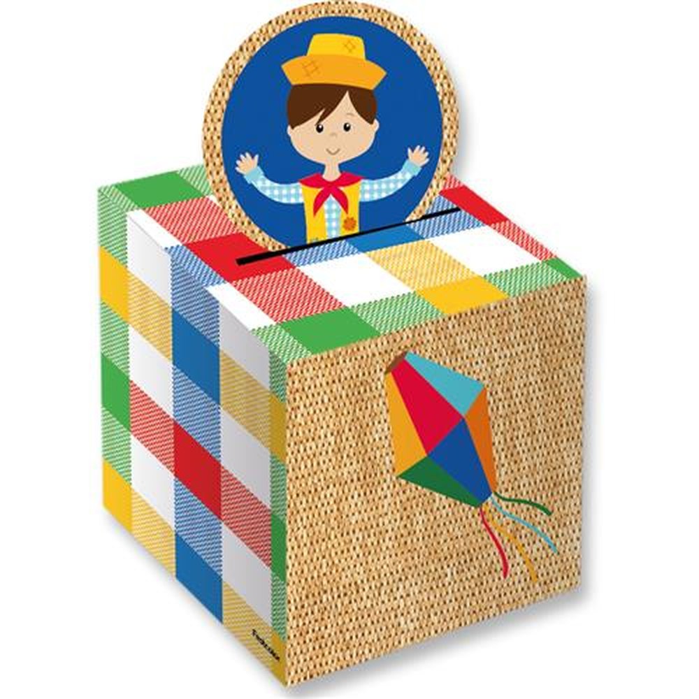 Caixa Pop Up Menino Festa Junina Divertida