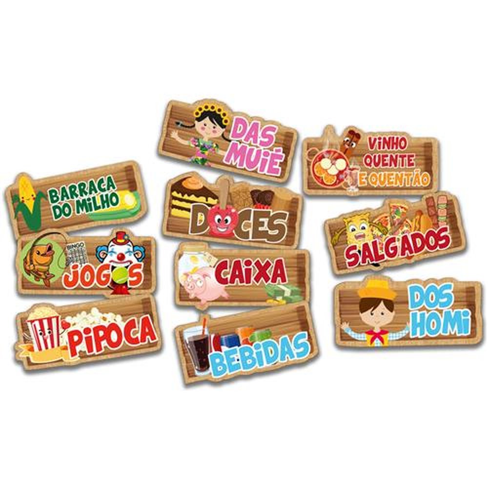 Placas Informativas Especiais Festa Junina Divertida