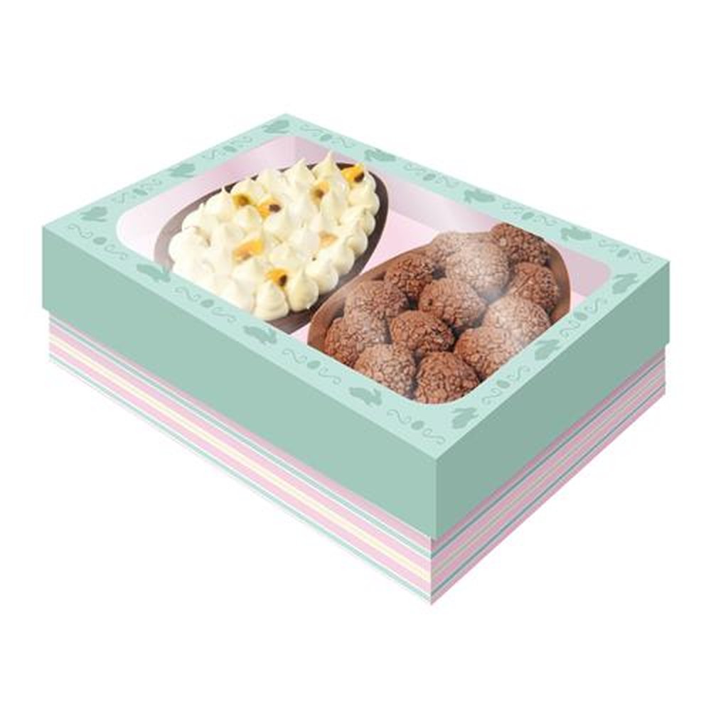 Caixa 2 Ovos Tampa Com Visor Pp Candy Tiffany