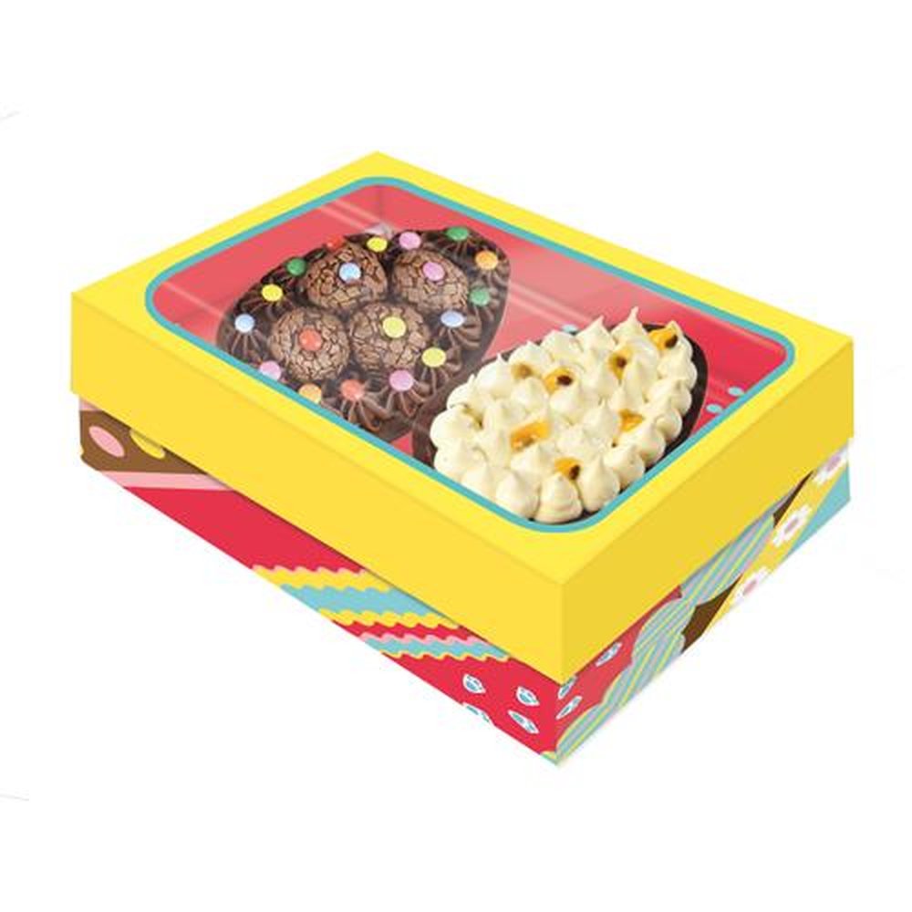 Caixa 2 Ovos 3 Em 1 Tampa Com Visor Coelhinho