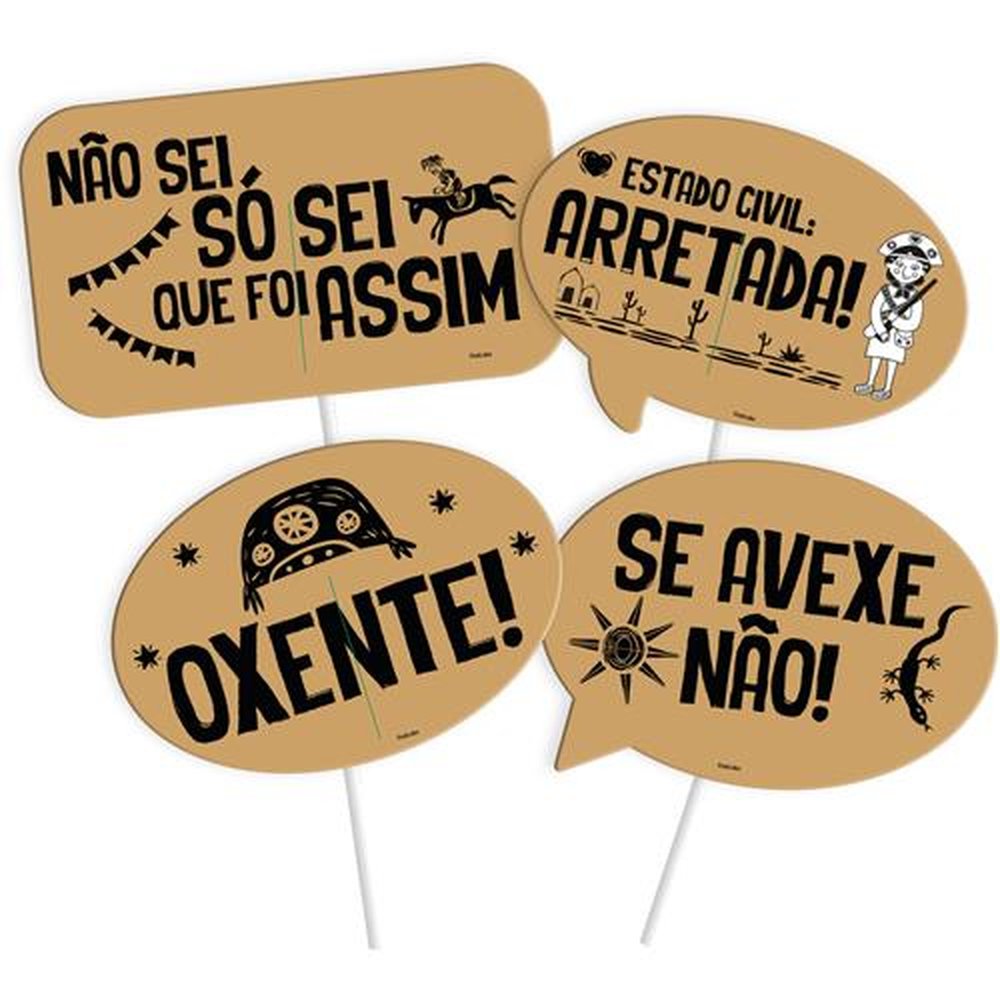 Placas Divertidas Festa Junina Sertao