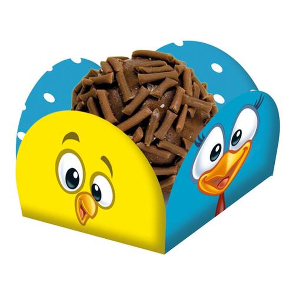 Porta Forminha Galinha Pintadinha - Embalagem com 40 unidades.