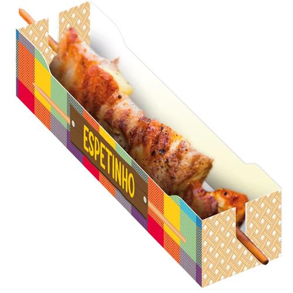 Caixa Para Espetinho Festa Junina Tradicional