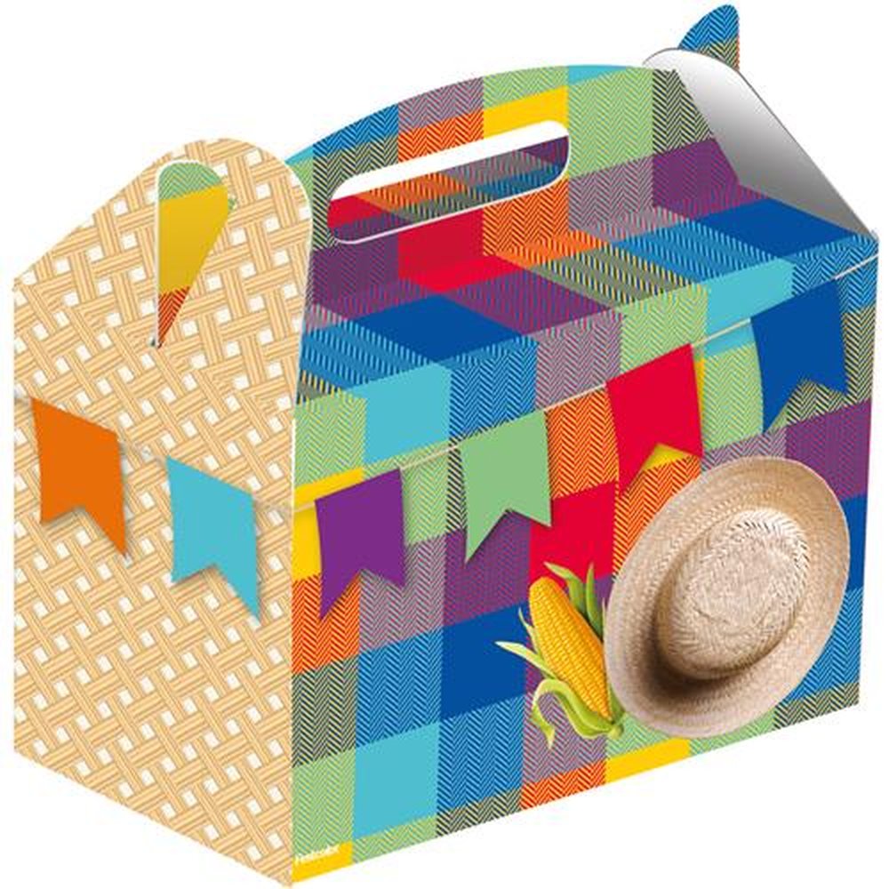 Caixa Para Kit Lanche Festa Junina Tradicional