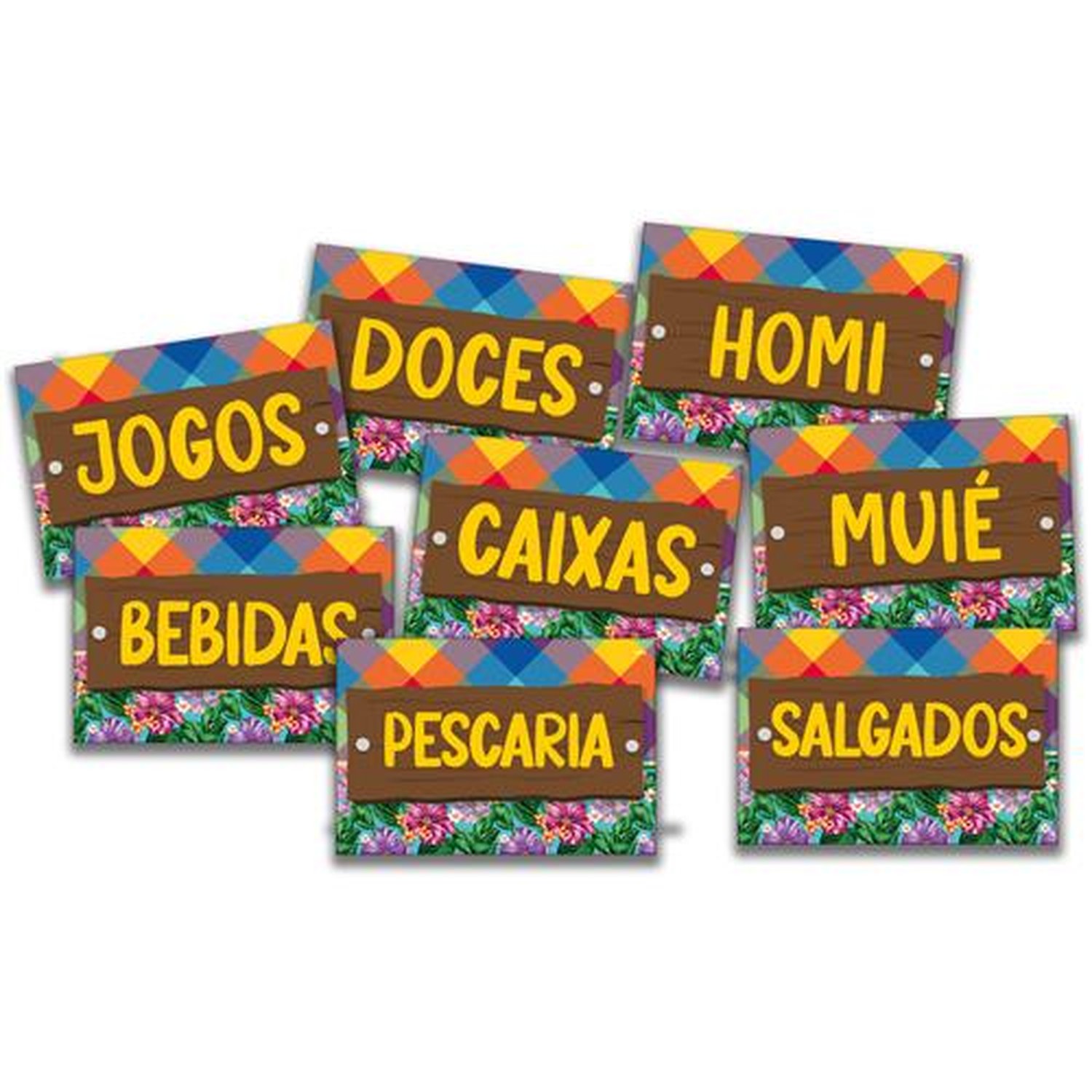 Placas Informativas Sortidas Festa Junina Tradicional