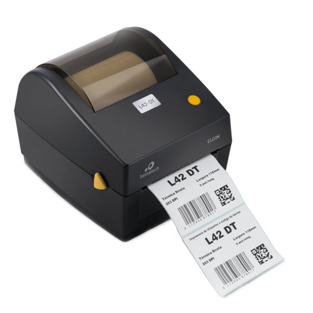 Impressora Térmica De Etiquetas Elgin 46L42DTCKD02 - USB, Serial, Preto