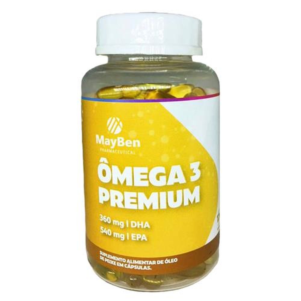 Omega 3 Premium 1450mg com 120 Capsulas 360mg Dha + 540mg Epa Mayben