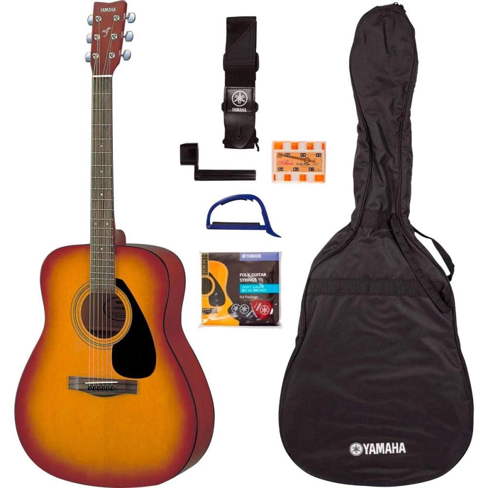 Kit Violão Acústico Yamaha F310P Tobacco Brown Sunburst + Capa + Acessórios Un.Venda: PC/1