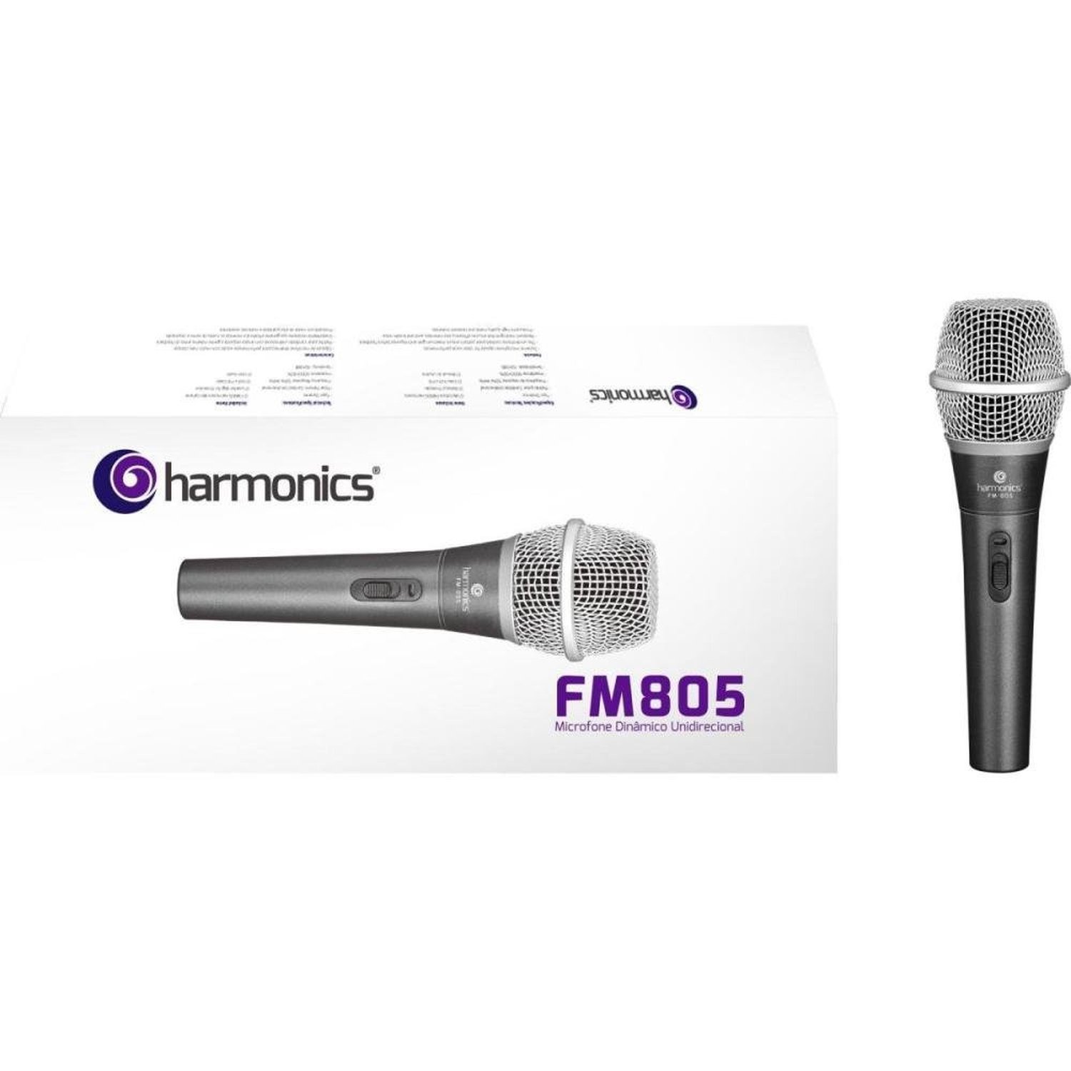 Microfone Harmonics FM-805 Dinamico Un.Venda: PC/1