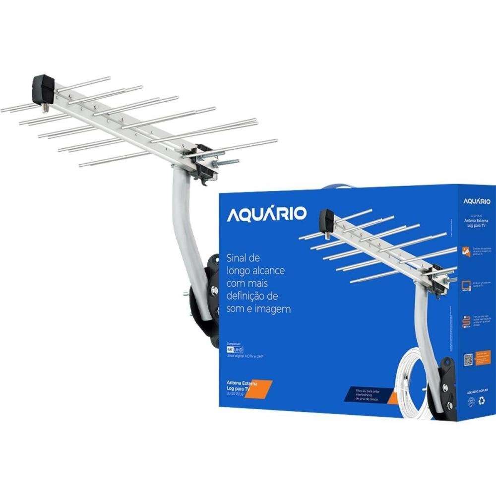 Antena Externa Log Para TV Aquário LU-20 Plus Un.Venda: PC/1